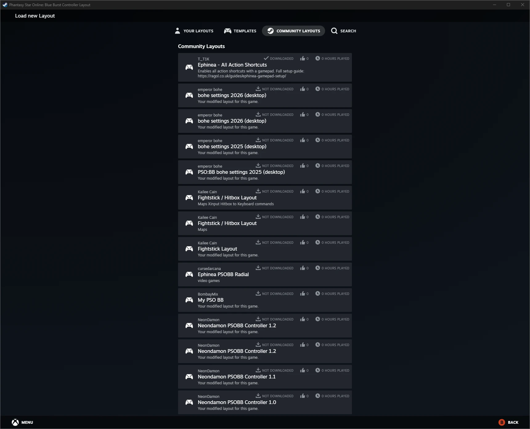Apply a Steam Button Layout - Community Layouts