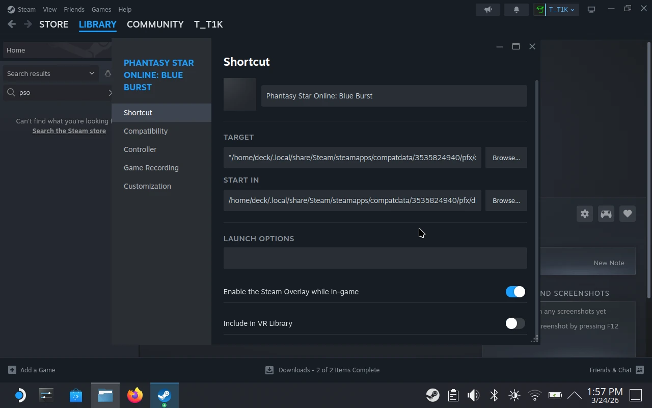 Add PSO to Steam - Shortcut