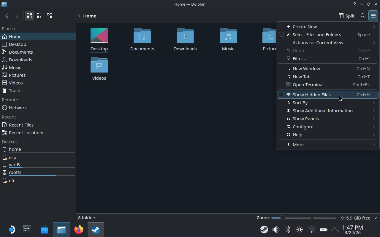 Add PSO to Steam - Show Hidden Files