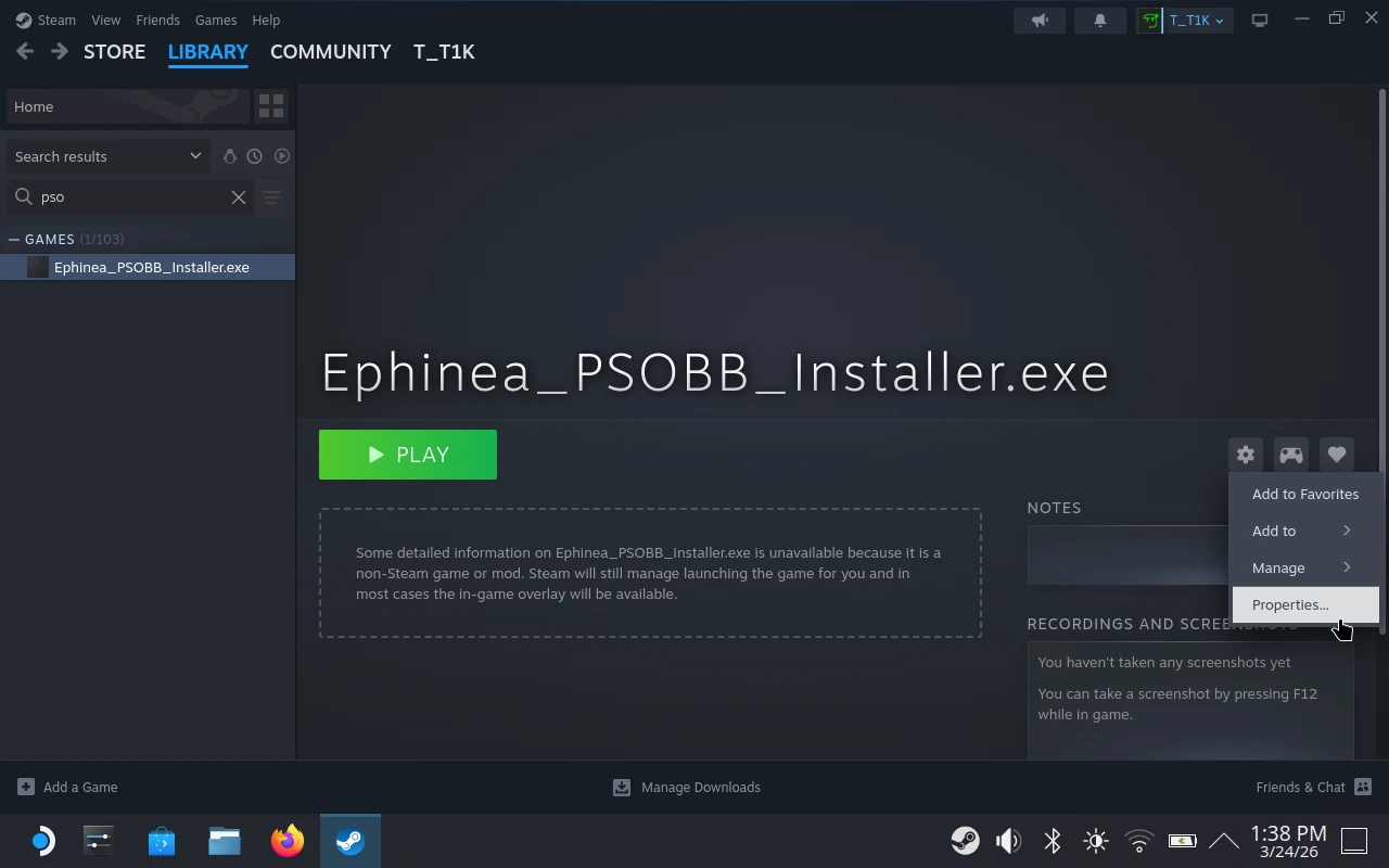 Install PSO - Properties