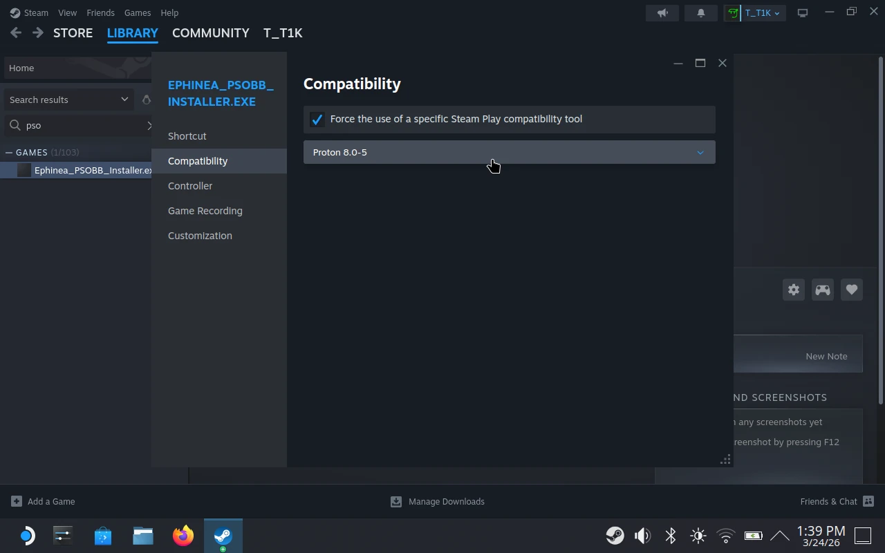 Install PSO - Proton